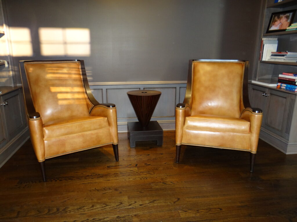 Baker lounge chair with complete restoration and new upholstery.