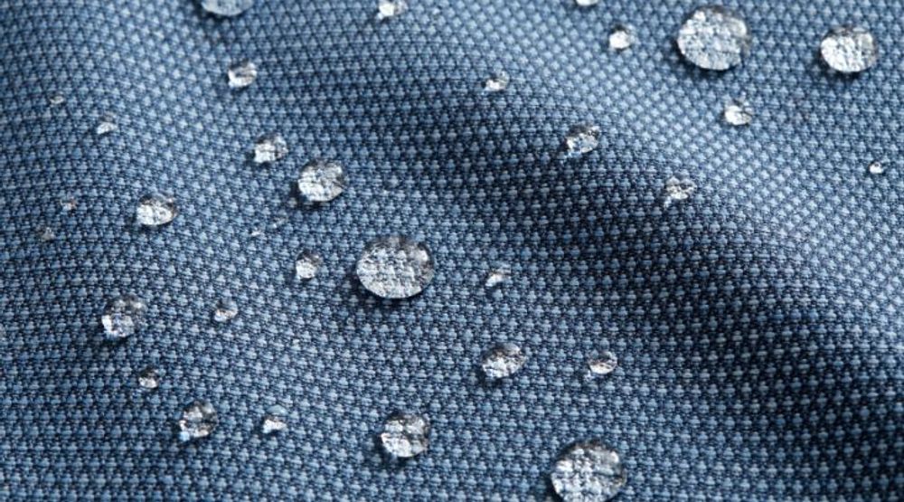 Closeup of performance upholstery fabric with tight weave.