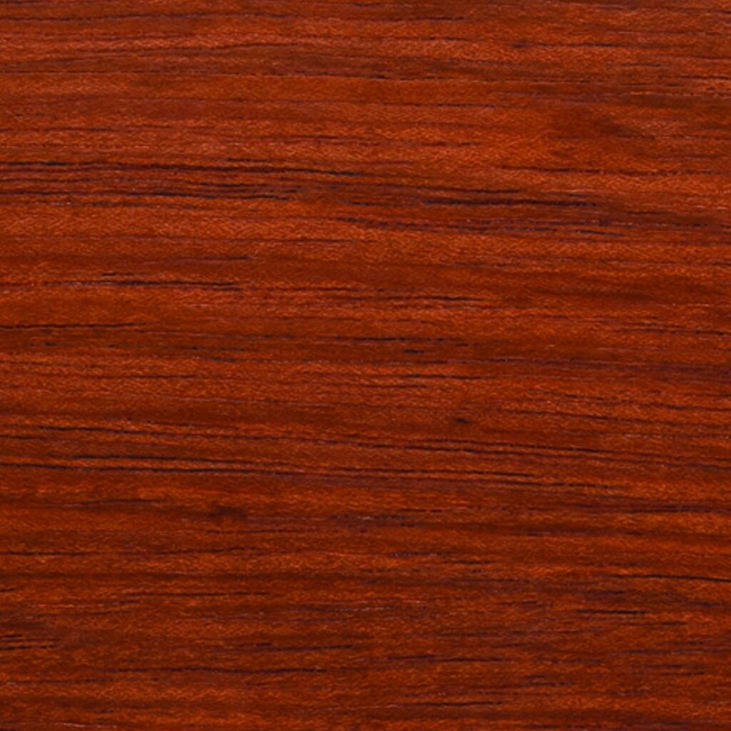 Cherry wood with warm reddishbrown color and smooth grain