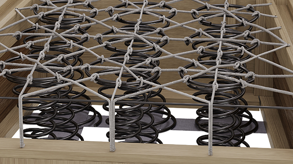 8way handtied coil springs used in fine upholstery
