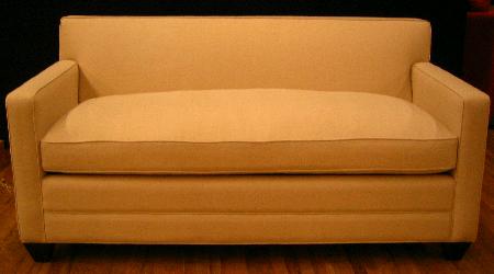 Loveseat being reupholstered with new decking and padding