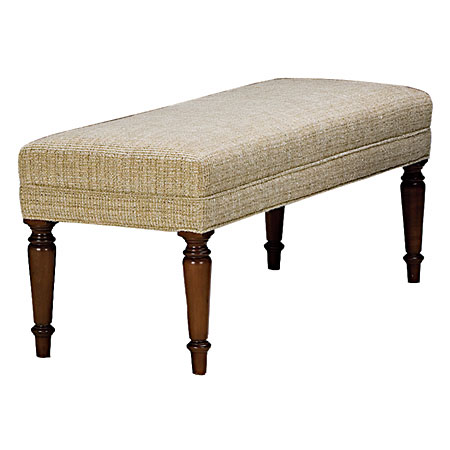 Upholstered bench with tight seat reupholstery