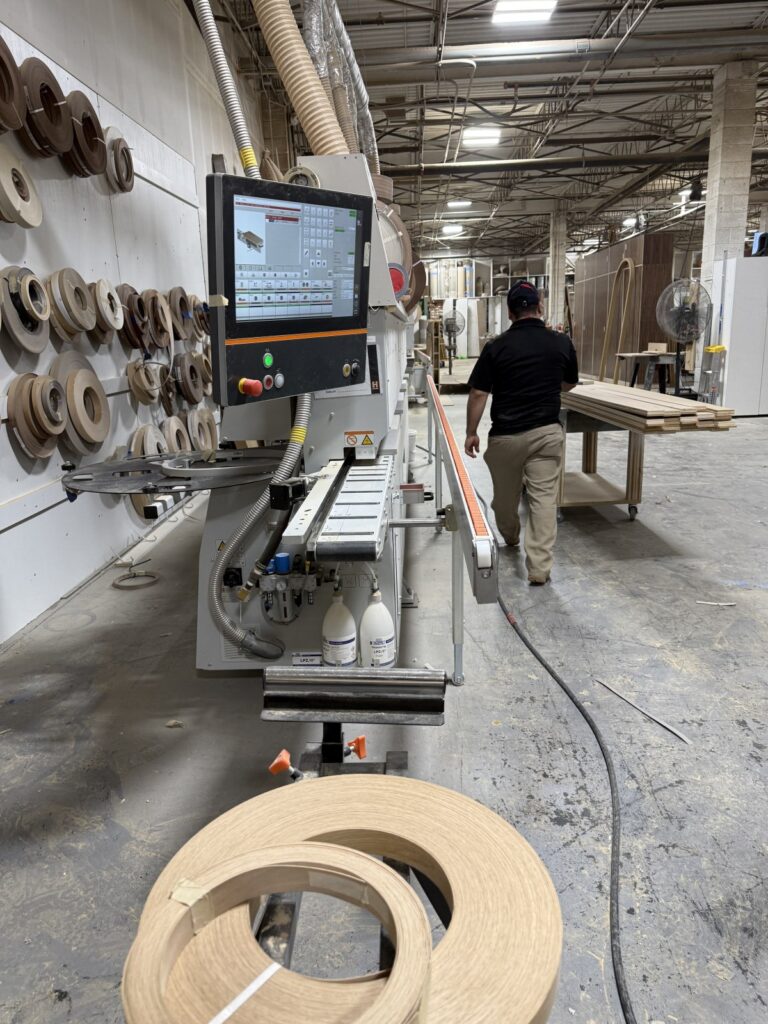 Hardwood headboard frame manufactured in west nyack fabrication facility
