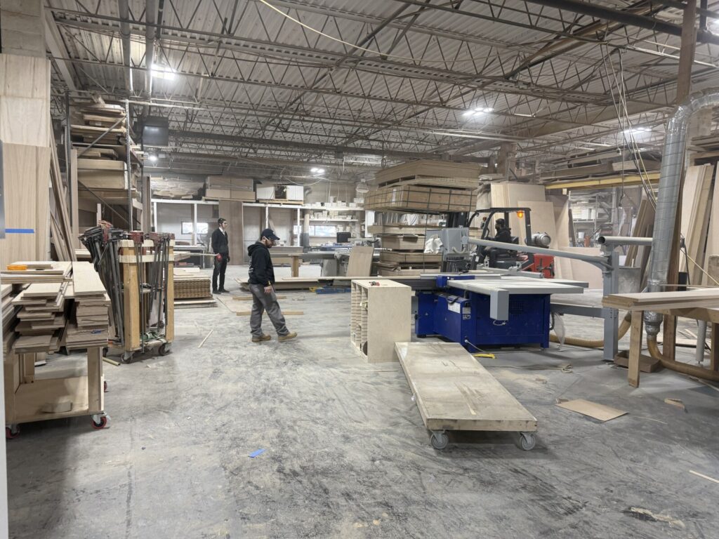 Cnccut curved banquette components produced in west nyack